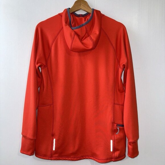 LL BEAN Mens Mountain Fleece Half Zip Orange Outdoors Sz M Regular Pullover - Picture 2 of 16